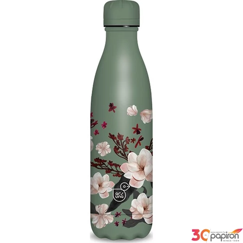 Kulacs fém 500ml Ars Una 24'' duplafalú Flowery pink (5375) 55813754 Prémium minőség