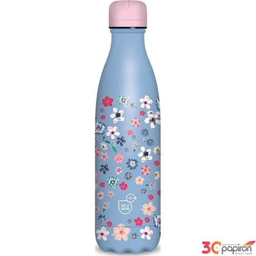 Kulacs fém 500ml Ars Una 24'' duplafalú Pearl Blossom blue (5376) 55813761 Prémium minőség
