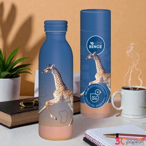 Kulacs fém 600ml Ars Una 24'' duplafalú Icons of the Wild-Giraffes 56335057 Prémium minőség