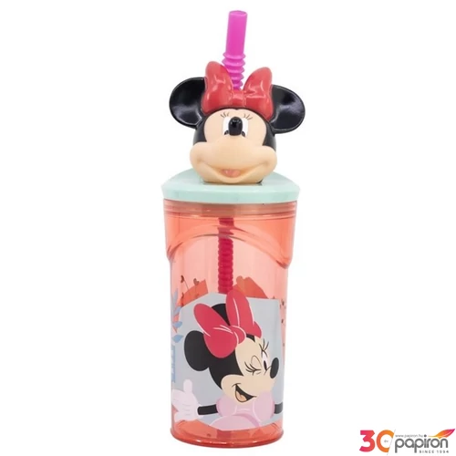 Kulacs szívószálas 360ml minnie