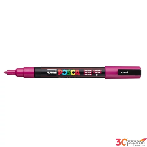 Decormarker UNI-BALL Posca 0,9-1,3mm vízbázisu akril marker fukszia Írószerek UNI Posca  PC-3M