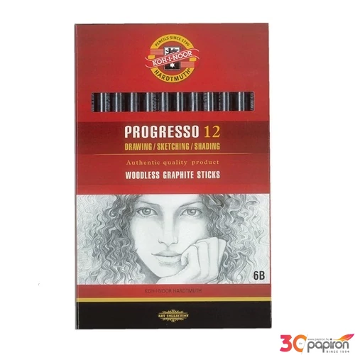 Lakkba foglalt grafitrúd 6B Koh-I-Noor 8911/6B Progresso Művészeti termék - grafitrúd