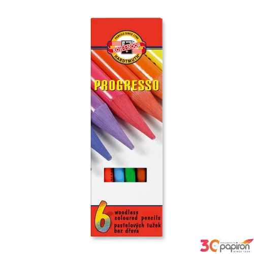 Lakkba foglalt Színes ceruza Koh-I-Noor 8755/6db készlet Progresso Művészeti termék - grafitrúd