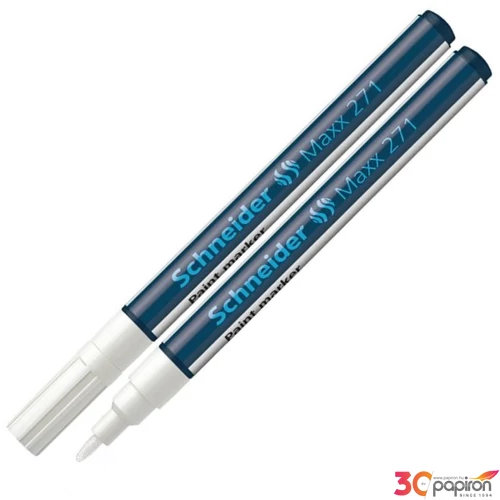 Lakkmarker Schneider Maxx 271' 0,8mm kúpos hegyű fehér Írószerek SCHNEIDER 127149