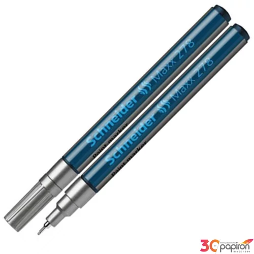 Lakkmarker Schneider Maxx 278' 0,8mm tűhegyű ezüst Írószerek SCHNEIDER 127854