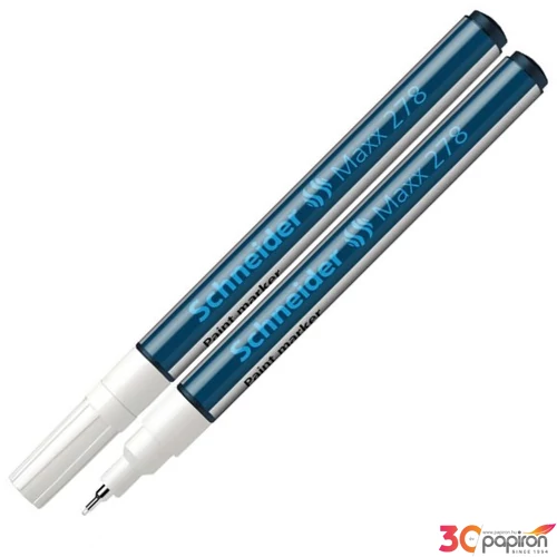 Lakkmarker Schneider Maxx 278' 0,8mm tűhegyű fehér Írószerek SCHNEIDER 127849