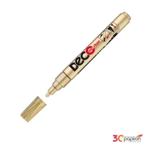Lakkmarker deco marker arany kerek hegyű 2-4mm lakkfilc, fémre, fára, műanyagra
