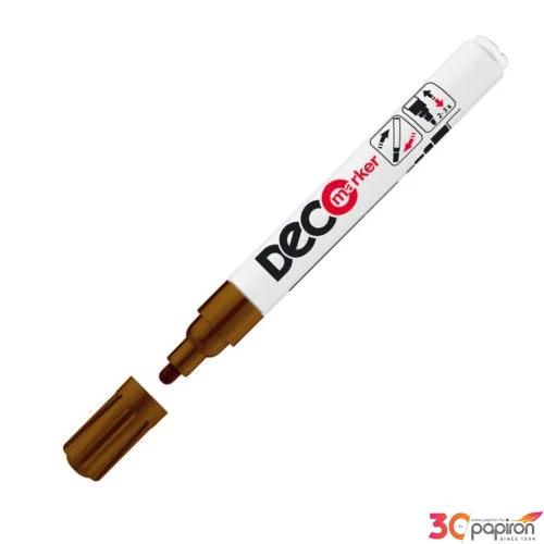 Lakkmarker deco marker barna kerek hegyű 2-4mm lakkfilc, fémre, fára, műanyagra