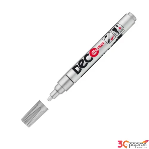 Lakkmarker deco marker ezüst kerek hegyű 2-4mm lakkfilc, fémre, fára, műanyagra