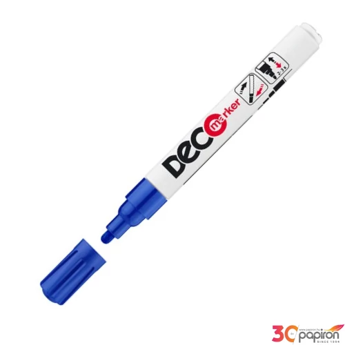 Lakkmarker deco marker kék kerek hegyű 2-4mm lakkfilc, fémre, fára, műanyagra