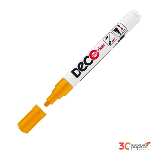 Lakkmarker deco marker narancs kerek hegyű 2-4mm lakkfilc, fémre, fára, műanyagra
