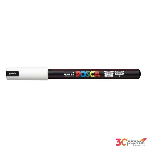 Decomarker UNI-BALL Posca 0,7-1mm vízbázisu akril marker fehér Írószerek UNI Posca PC-1MR