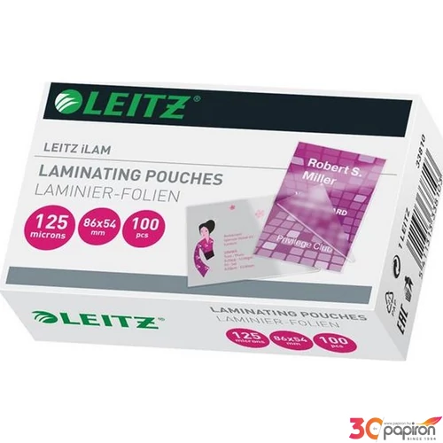 LamináLó fólia 125mik Leitz MINI meleg 54x86mm 125 mikron Leitz 100db rendelési egység ár 1dob/1