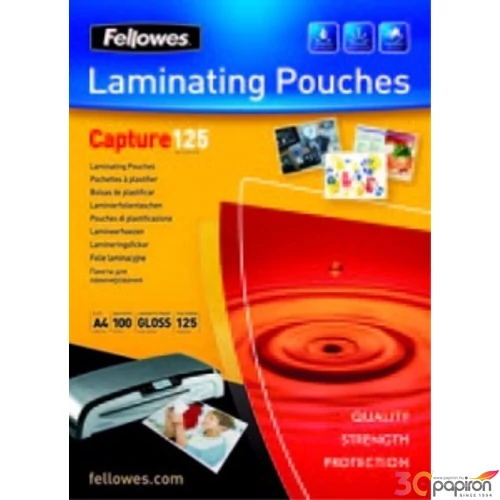 LamináLó fólia 125mik Fellowes A3 fényes lamináló fólia, 125mik 25db/csom