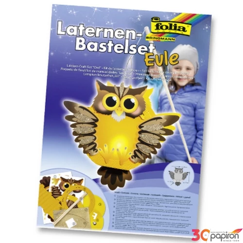 Lámpás készítő szett 3d 34x37x11cm bagoly gyermekeknek