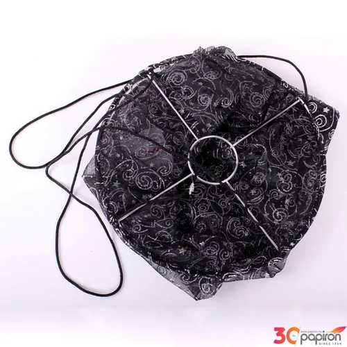 Lampion organza fekete  