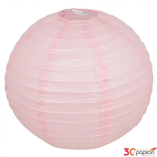 Lampion papír gömb 40cm pasztel pink színű 