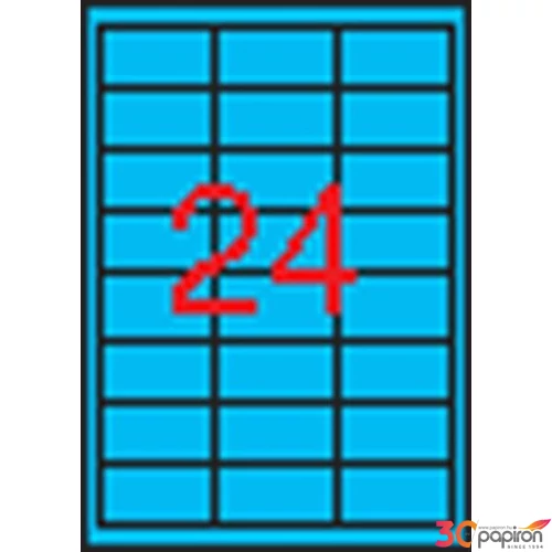 Etikett Apli 70x37 -24- "kék (24etikett/lap; 480etikett/csomag)" Apli 1592
