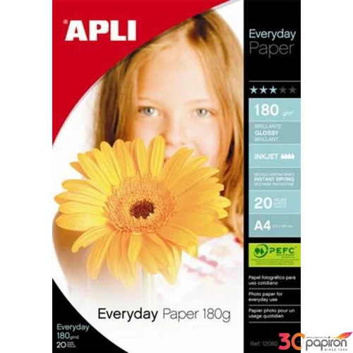 Fotópapír 10x15cm 180g Apli Everyday fényes tintasugaras LEAA12081