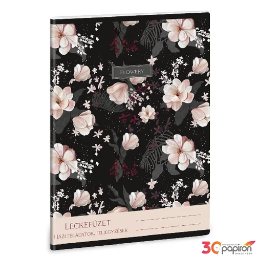 Leckefüzet A5 Ars Una 24'' Flowery black (5374) 50843749 38lapos 1leckefüzet 1tanévre el