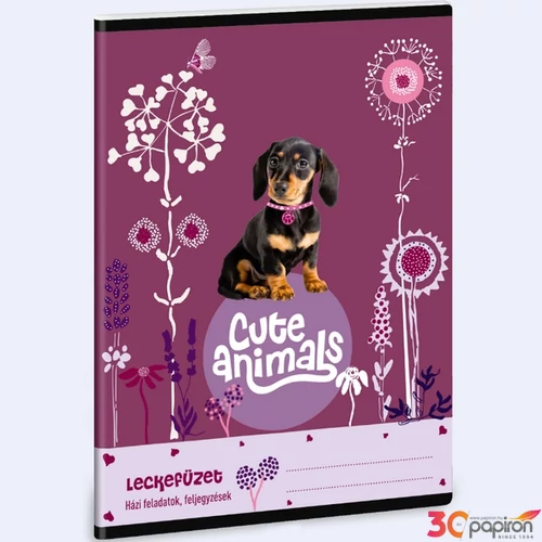 Leckefüzet A5 Ars Una Cute Animals-puppy (5369) 24 TACSKÓ 50843695 38lapos 1leckefüzet 1tanévre el