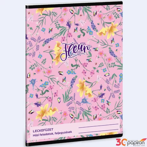 Leckefüzet A5 Ars Una Fleur (5366) 24 virág 50843664 38lapos 1leckefüzet 1tanévre el