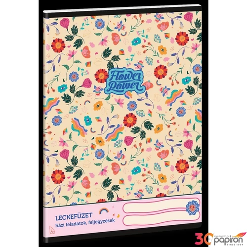 Leckefüzet A5 Ars Una Flower Power (5260) 23 50842605 38lapos 1leckefüzet 1tanévre el