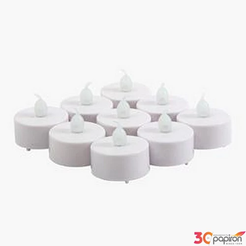 Led mécses 10db fehér fényű 