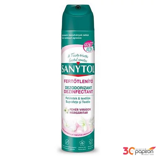 Légfrissítő fertőtlenítő 300ml SANYTO fehér virág