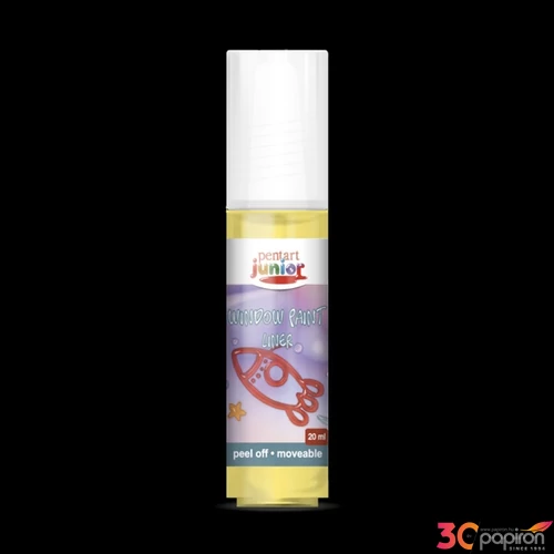 Lehúzható üvegfesték 80ml Pentart Junior arany kontúr 