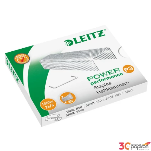 Tűzőkapocs 26/6 Leitz Leitz 24/6 1000db Leitz 1000db rendelési egység ár 1 dob