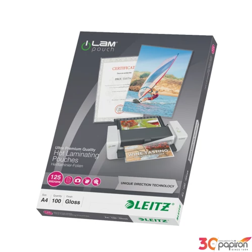 LamináLó fólia 125mik Leitz STANDARD meleg UDT A4 125 mikron 100 db/ Leitz 100db rendelési egység ár 1dob/1