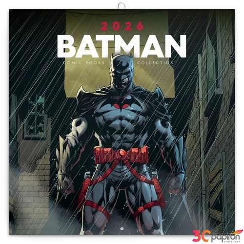 Falinaptár 2026 Batman Comics 6096-BC lemeznaptár 30 × 30 cm Realsystem 2026 kollekció!