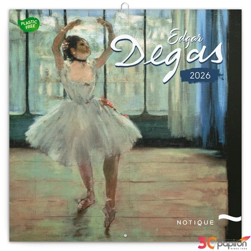 Falinaptár 2026 Edgar Degas 6097-ED lemeznaptár 30×30cm Realsystem 2026 kollekció!