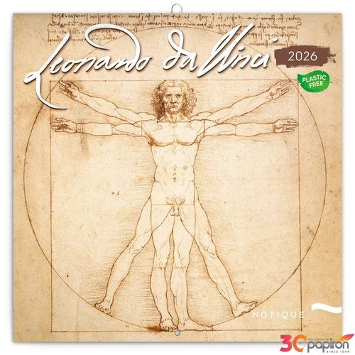 Falinaptár 2026 Leonardo da Vinci 6097-LV lemeznaptár 30×30cm Realsystem 2026 kollekció!
