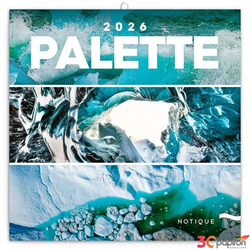 Falinaptár 2026 Palette 6097-PT lemeznaptár 30×30cm Realsystem 2026 kollekció!