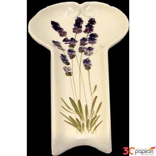 Fakanáltartó Porcelán 12,5x25x3cm Levendula Violin kézzel festett