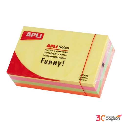 Öntapadó jegyzettömb Apli 125X75mm pasztell színű 400lap LNP13438