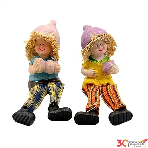 Lógólábú Figura fokhagymával 5x9,5x4 cm 2 féle 