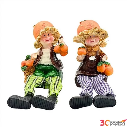 Lógólábú Figura naranccsal 5,5x9,5x4,5 cm 2 féle 
