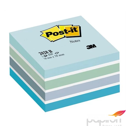 Öntapadó jegyzettömb 76x76mm 3M/Post-it 2028-B Akvarell kék 450lap