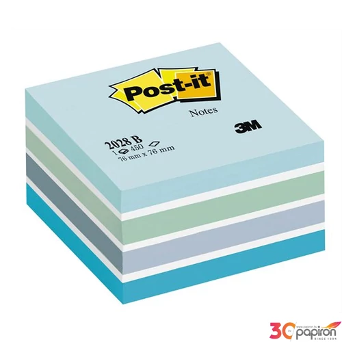 Öntapadó jegyzettömb 76x76mm 3M/Post-it 2028-B Akvarell kék 450lap