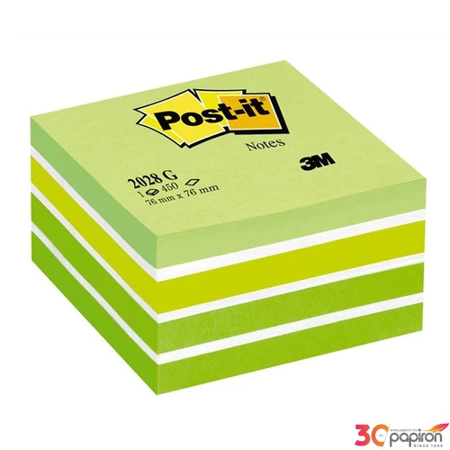 Öntapadó jegyzettömb 76x76mm 3M/Post-it 2028-G Akvarell zöld 450lap