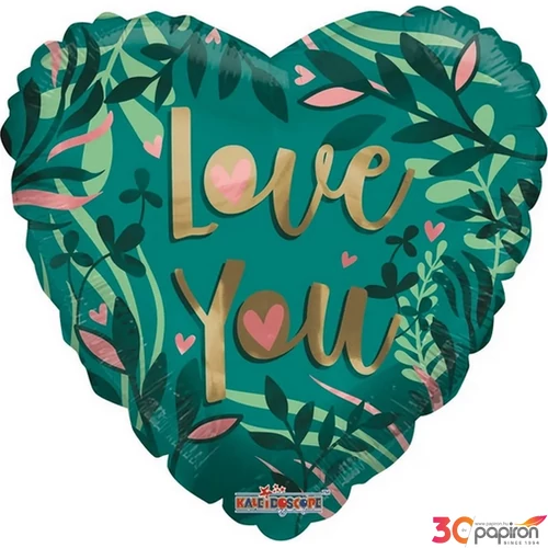 Partylufi fólia 45cm ECO fólialufi, 18"/45cm, szív alakú