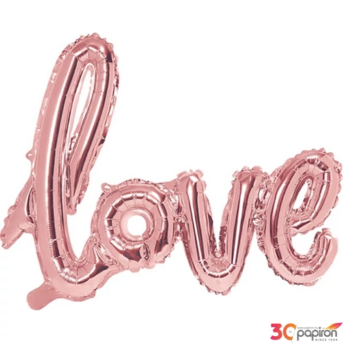 Paty lufi fólia love felirat rosegold 