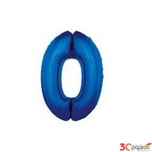 Paty lufi fólia '0' 40inch 102cm , Blue XL number balloon Fólia Léggömb+hélium