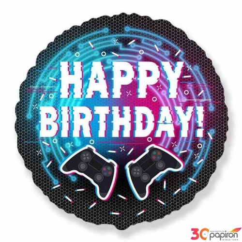 Partylufi fólia 18" Gömb Happy Controller