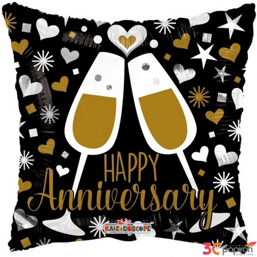 Paty lufi fólia 18inch gömb Happy Anniversary / párna