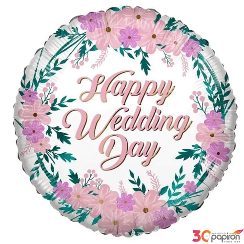 Paty lufi fólia ECO Wedding day, virágos 46cm
