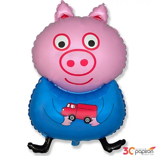 Paty lufi fólia Peppa Pig 24", kék mellényes